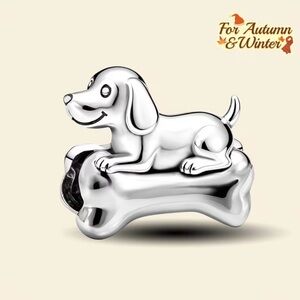 Silver Dog Bone Charm